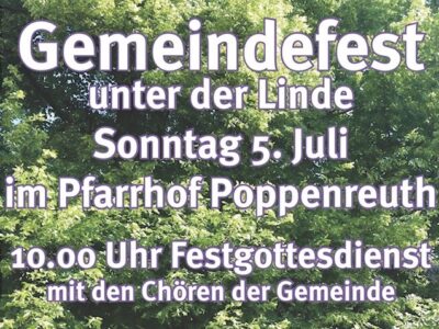 Gemeindefest 5. Juli 2026